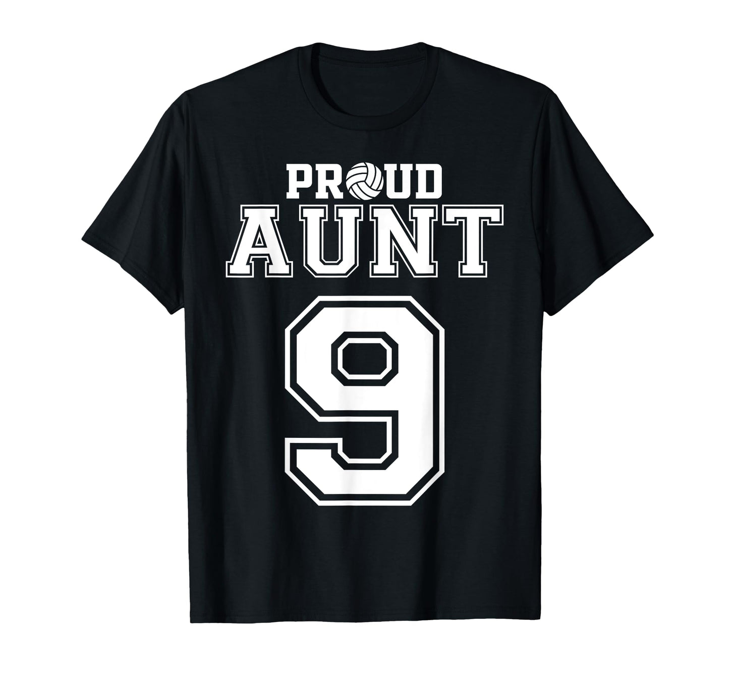 Custom Proud Volleyball Aunt Number 9 Personalized Women T-Shirt