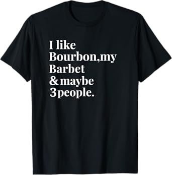 Barbet Funny Dog Owner Bourbon Whiskey Lover Gift Men T-Shirt