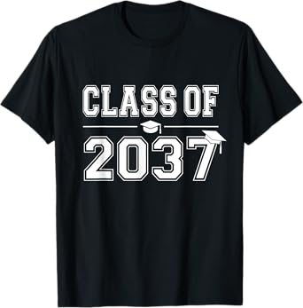 Class of 2037 Grow With Me First Day of School Graduation T-Shirt