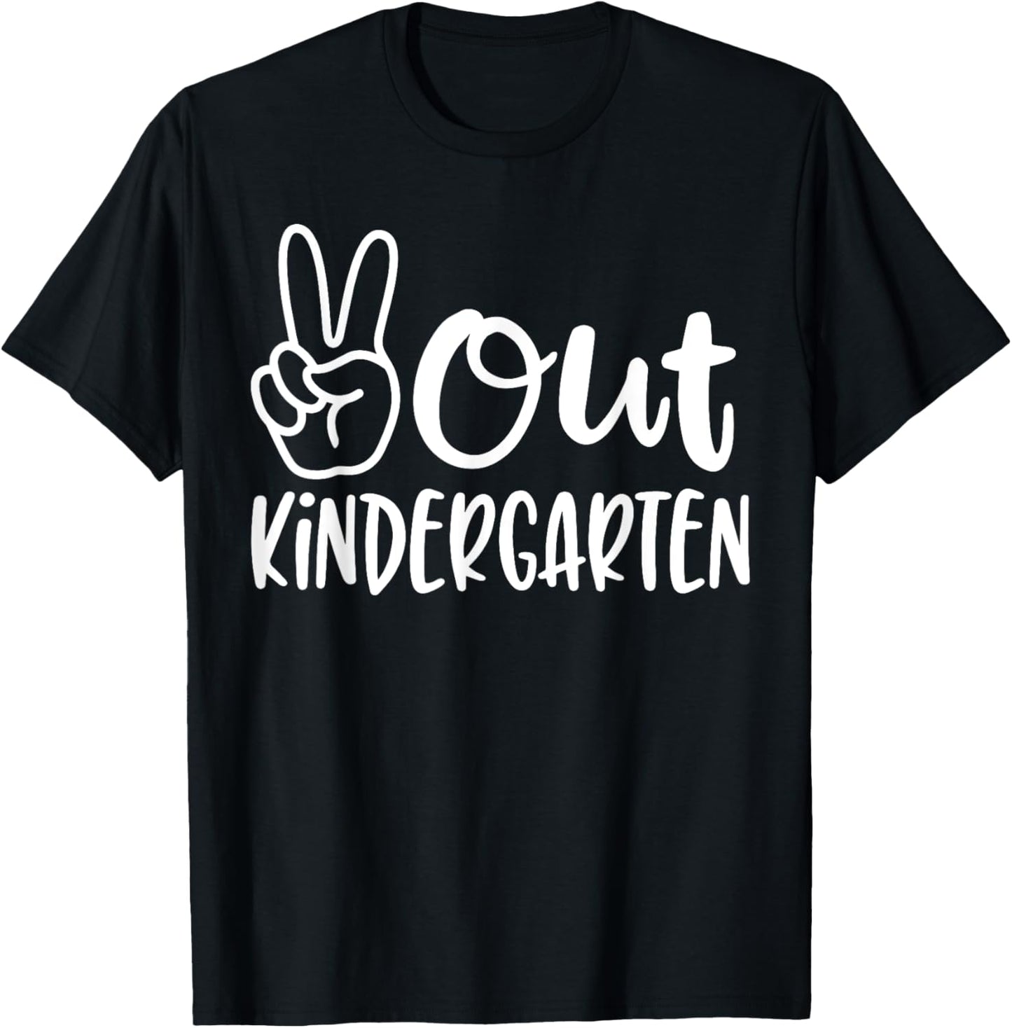 Last Day of School Peace Out Kindergarten Teacher Kids Women T-Shirt