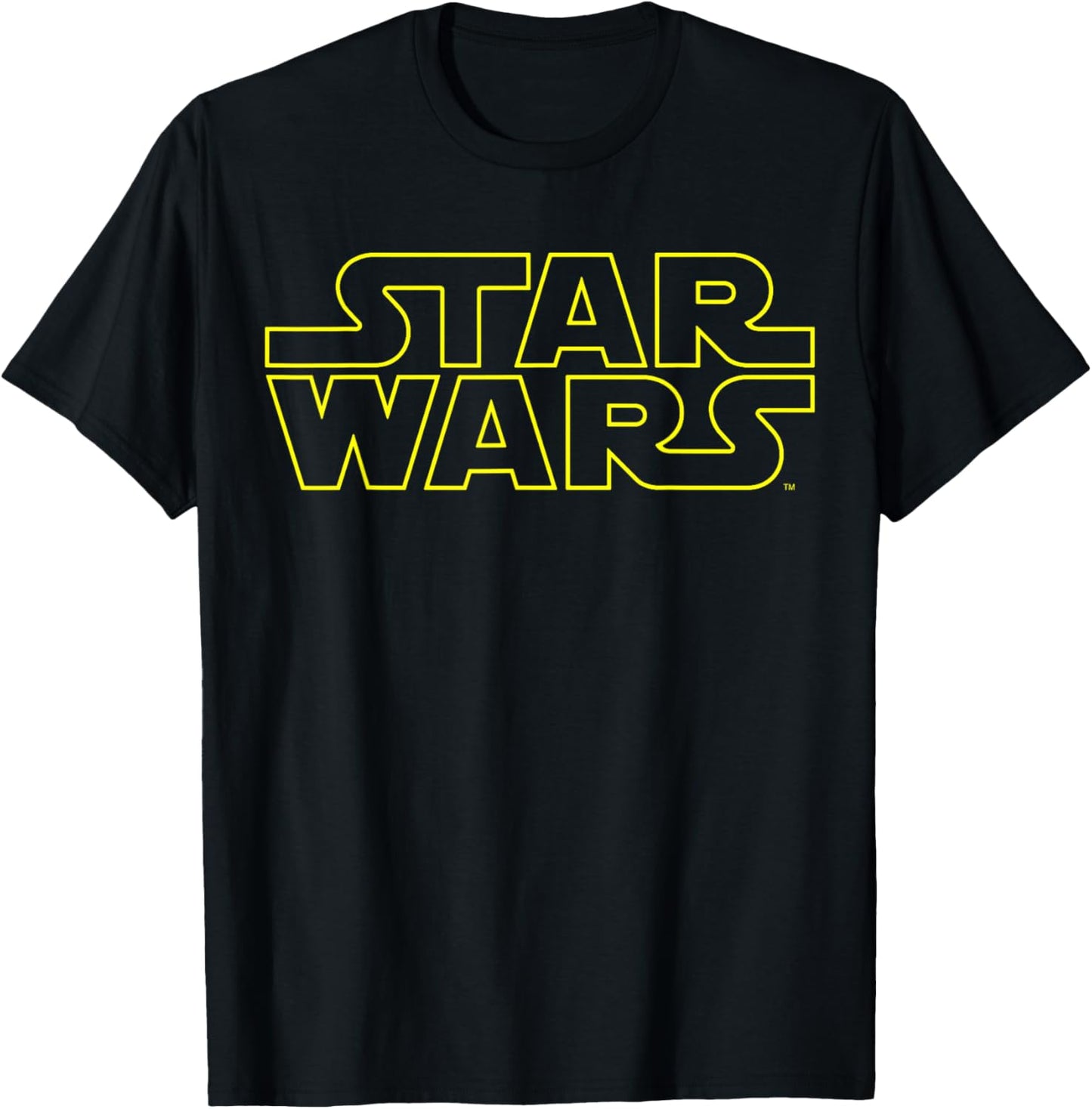 Star Wars Simple Title Logo Outline Disney+ T-Shirt