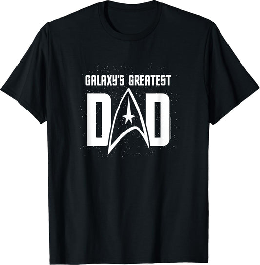Star Trek Father's Day Galaxy's Greatest Dad Badge T-Shirt