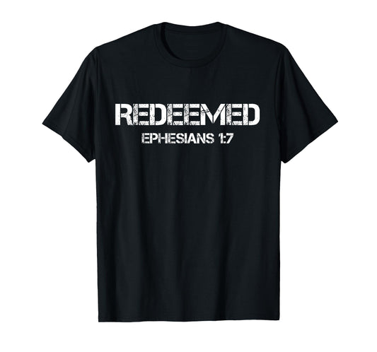Redeemed Christian Vintage Ephesians Bible Verse Redemption T-Shirt