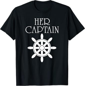 Funny Cruise Her Captain His Anchor Couple T-Shirt