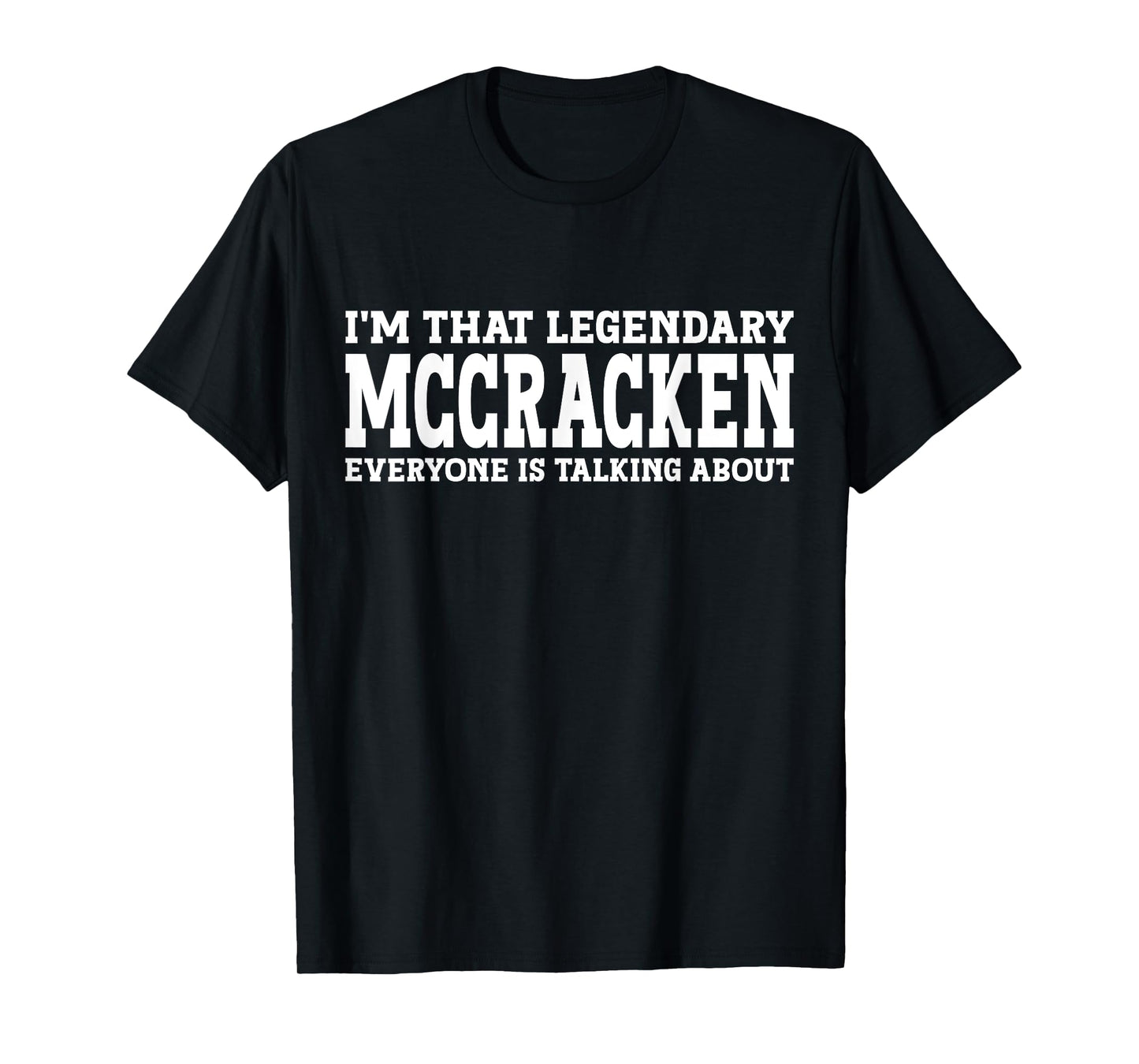 Mccracken Surname Funny Team Family Last Name Mccracken T-Shirt