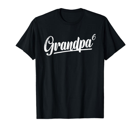 Grandpa Of 6 six, 6 Grandkids 5th Time Grandfather T-Shirt