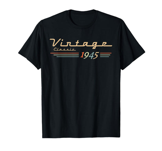 Vintage 80th Birthday Decorations Vintage 1945 80 Years Old T-Shirt