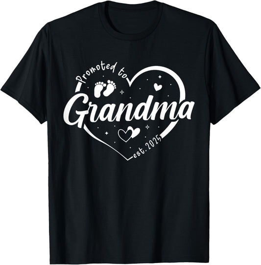 Promoted to Grandma Est 2025 Soon to be Grandma Mothers Day T-Shirt