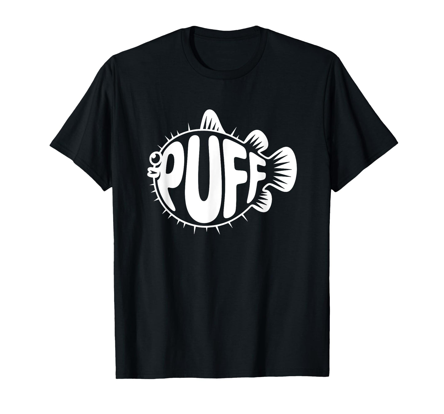 Puff Pufferfish Word Art - Ocean Animal & Aquarium Humor T-Shirt