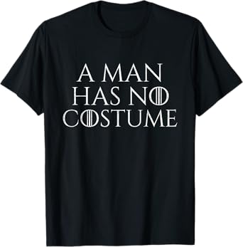 A Man Has No Costume Vintage T-Shirt Funny Halloween Joke