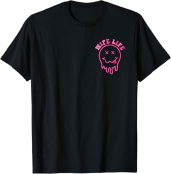 Funny On My Husband's Last Nerve Groovy Wife 2 Sides T-Shirt