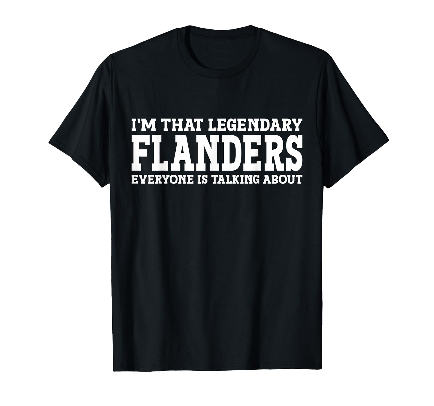 Flanders Surname Funny Team Family Last Name Flanders T-Shirt