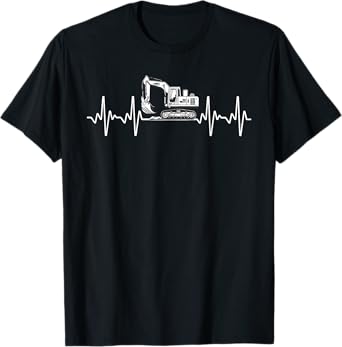 Funny Excavator Art For Men Women Heavy Machinery Excavator T-Shirt