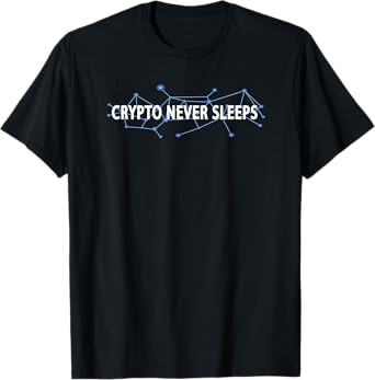Crypto Never Sleeps cryptocurrency blockchain trader gift T-Shirt