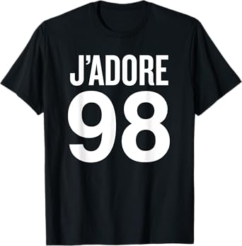 J'adore 98 I Love 98 Trendy Saying with Humor T-Shirt
