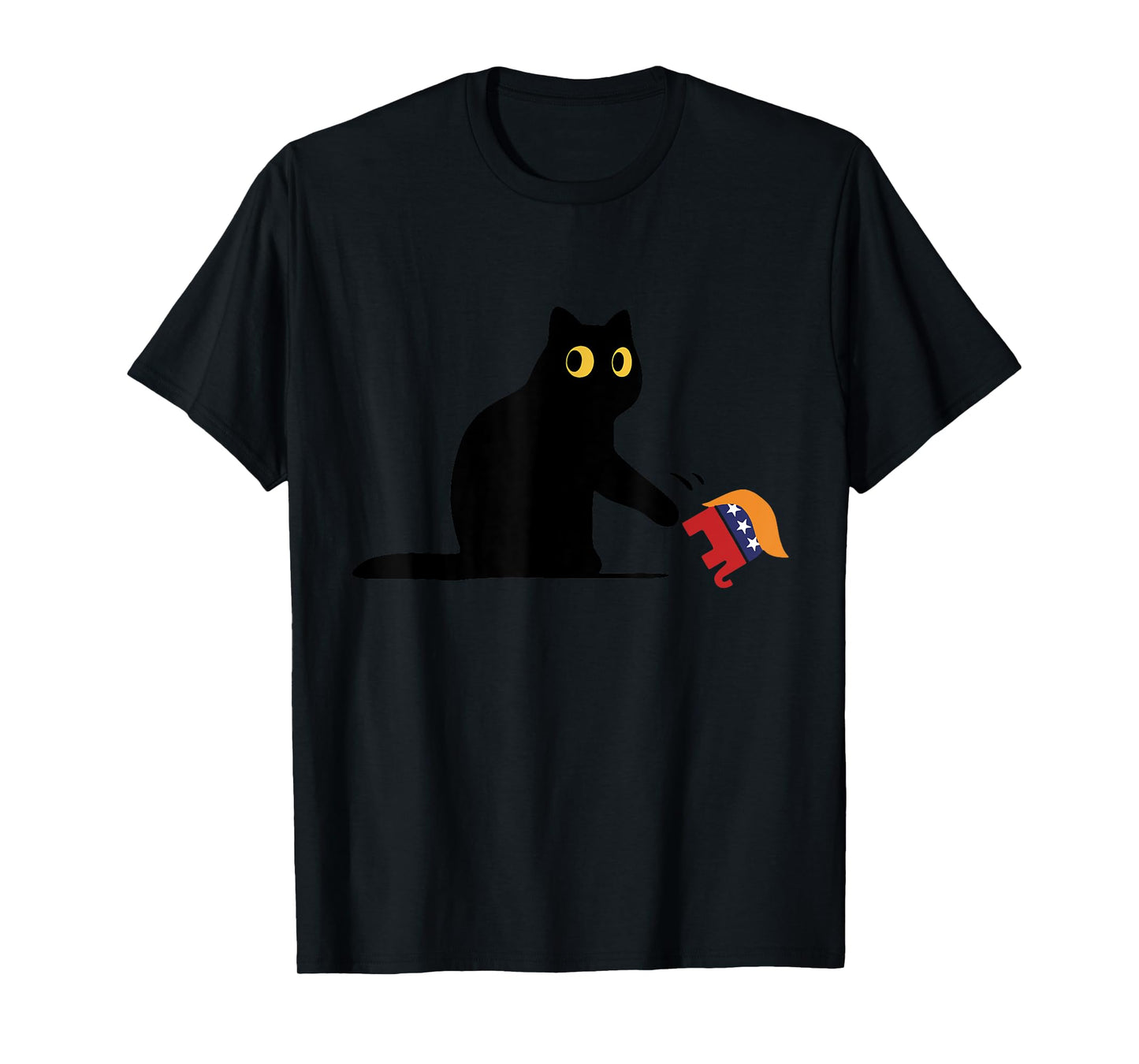 Kamala Harris 2024 Victory Black Cat vs Elephant Trump T-Shirt for Men Women
