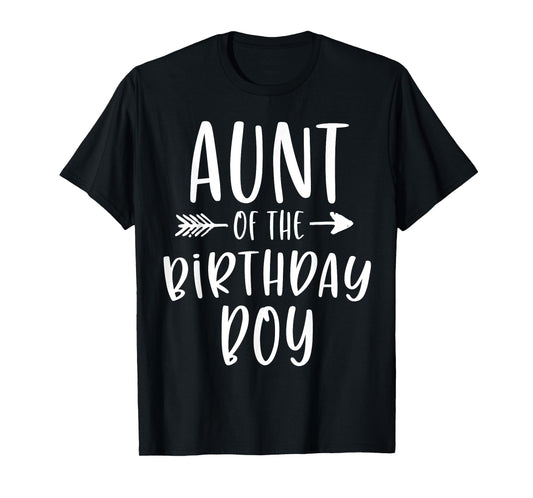 Aunt of the Birthday Boy Auntie And Nephew Bday Party T-Shirt