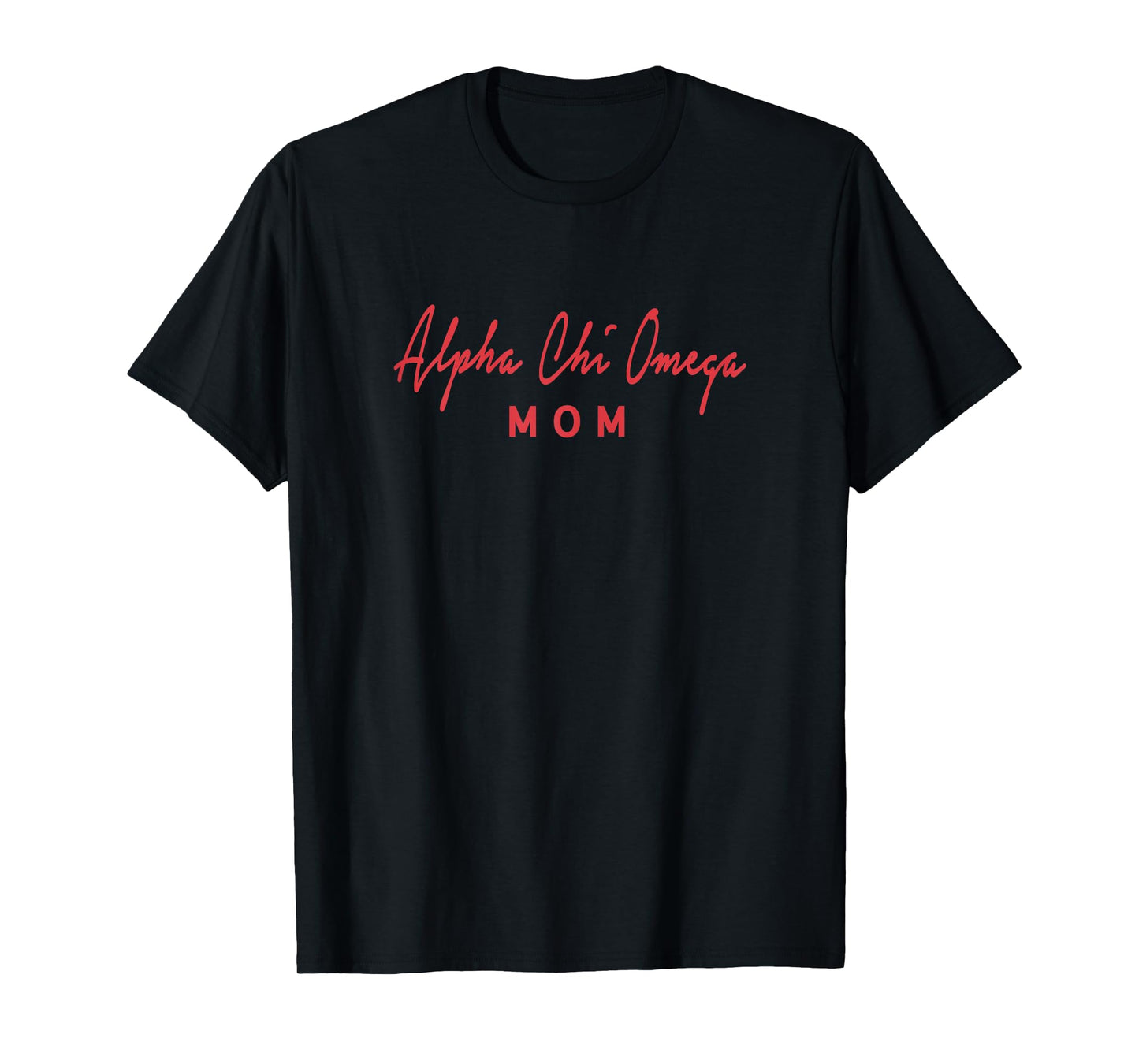 Alpha Chi Omega Officially Licensed Cursive Mom T-Shirt