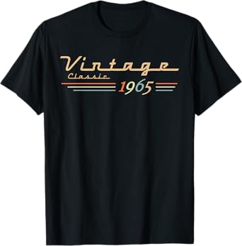 Vintage 60th Birthday Decorations Vintage 1965 60 Years Old T-Shirt