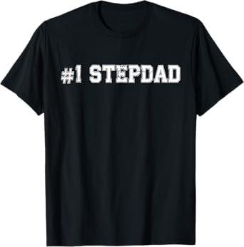 #1 StepDad Number One Stepfather Father's Day Vintage Sports T-Shirt