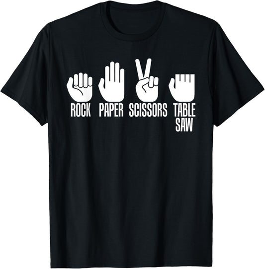 Carpenters Rock Paper Scissor Table Saw Fathers Day T-Shirt