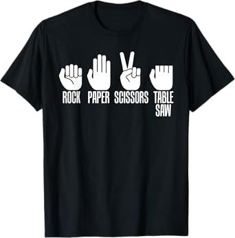 Carpenters Rock Paper Scissor Table Saw Fathers Day T-Shirt