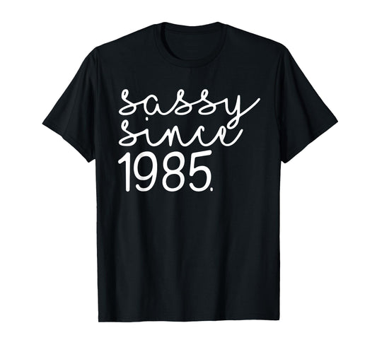 Sassy Since 1985, Hello 40, 40 Years Old Gifts, Hello Forty T-Shirt