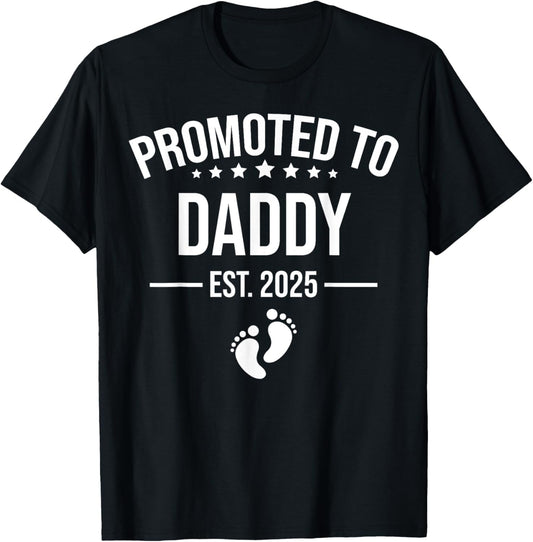 Birth Gift Co. Funny 1st Time Dad EST 2025 New Dad New First Fathers Day T-Shirt