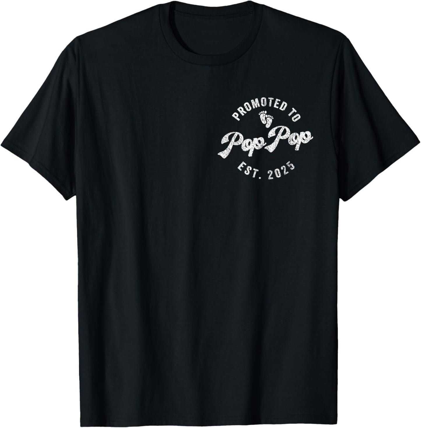 Promoted To Pop Pop Est. 2025 First Time Grandpa T-Shirt