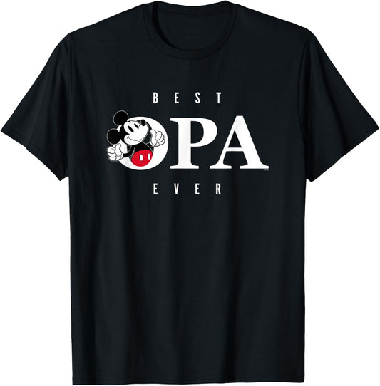 Disney Mickey Mouse Thumbs Up Best Opa Ever Father’s Day T-Shirt