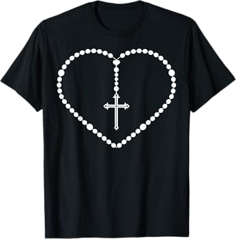 Best Rosary Catholic Gifts | Cute Holy Mary Prayer Men Women T-Shirt