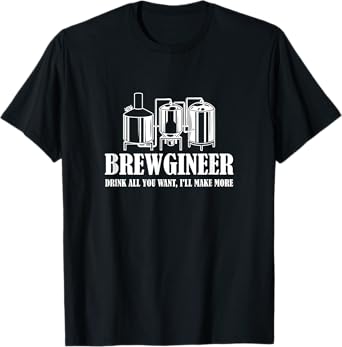 Brewgineer Craft Beer Breewing Engineer T-Shirt