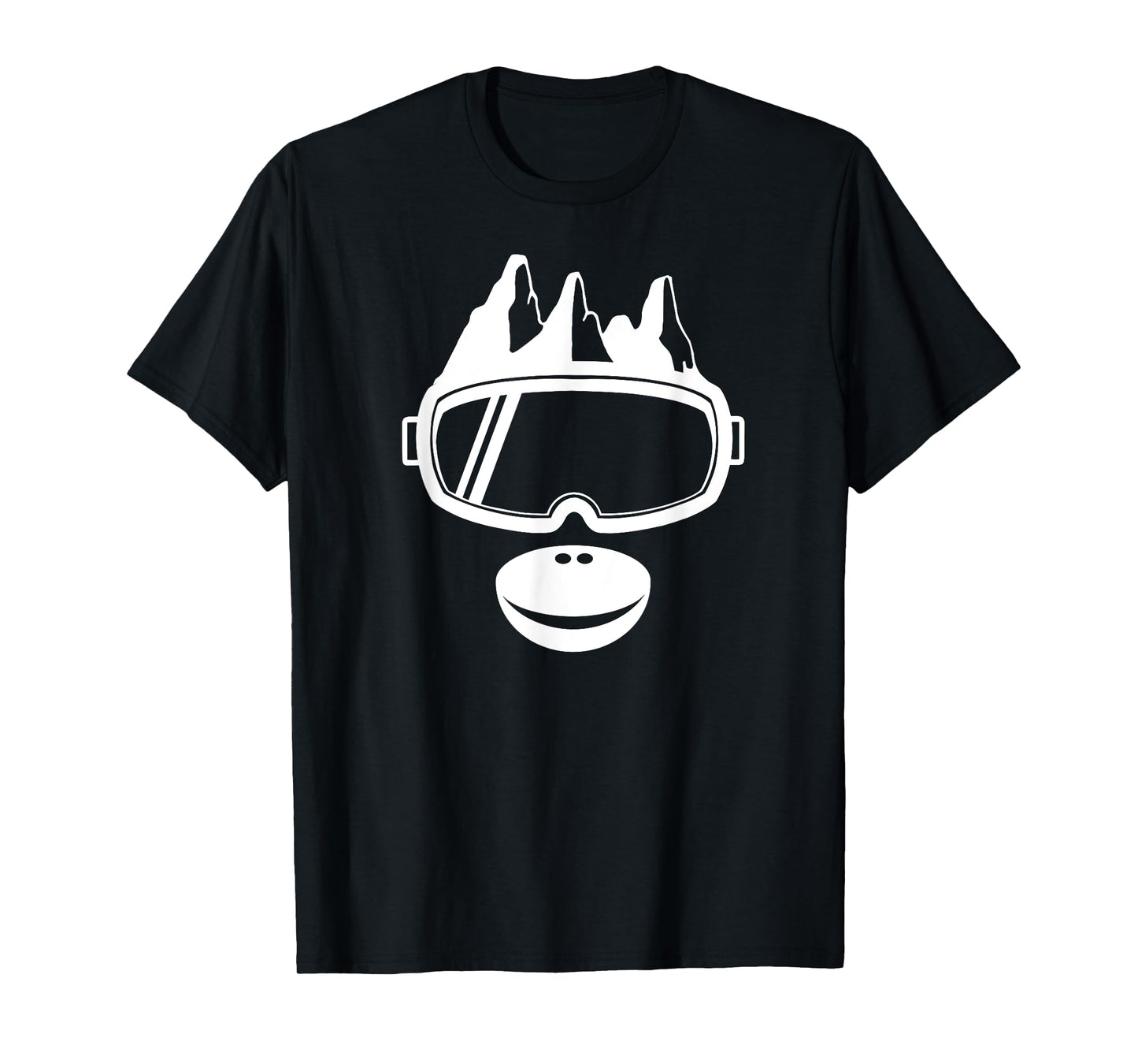 Ski Goggles Mountains Ape Monkey Face - Apres Ski Skier Gift T-Shirt