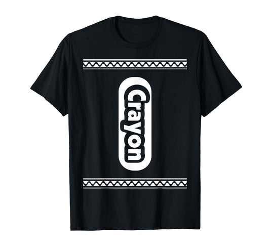 Black Crayon Halloween Costume Group Matching Teacher Women T-Shirt