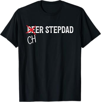 Beer Stepdad Cheer Stepdad Of A Cheerleader Step Father T-Shirt