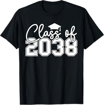 Class of 2038 Grow With Me Funny Kindergarten Back To School T-Shirt