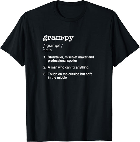 Grampy Definition T Shirt - Funny Father's Day Gift Tee T-Shirt