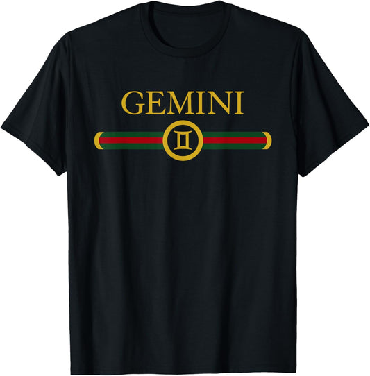 Gemini zodiac june may birthday Graphic art gemini sign T-Shirt