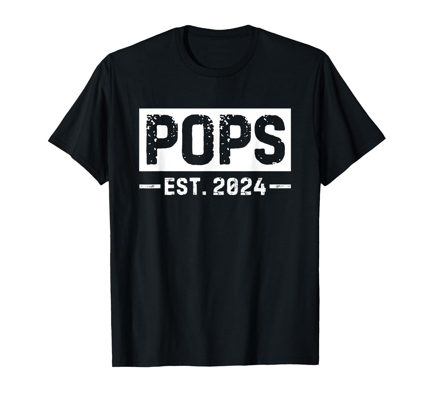 Pops Est 2024 Grandpa T-Shirt