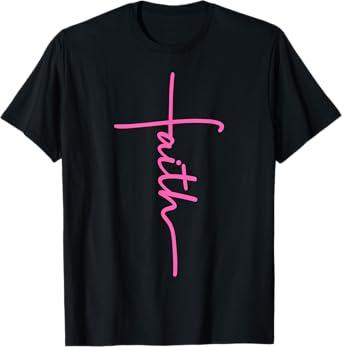 Christian Faith Cross Hot Pink Believers Christians Gift T-Shirt
