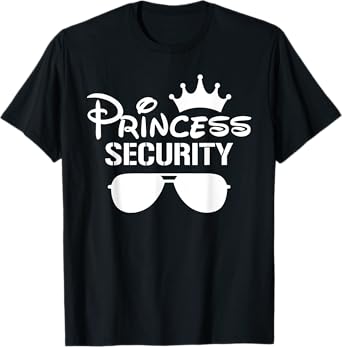 Princess Security Protection Retro Glasses Matching Family T-Shirt