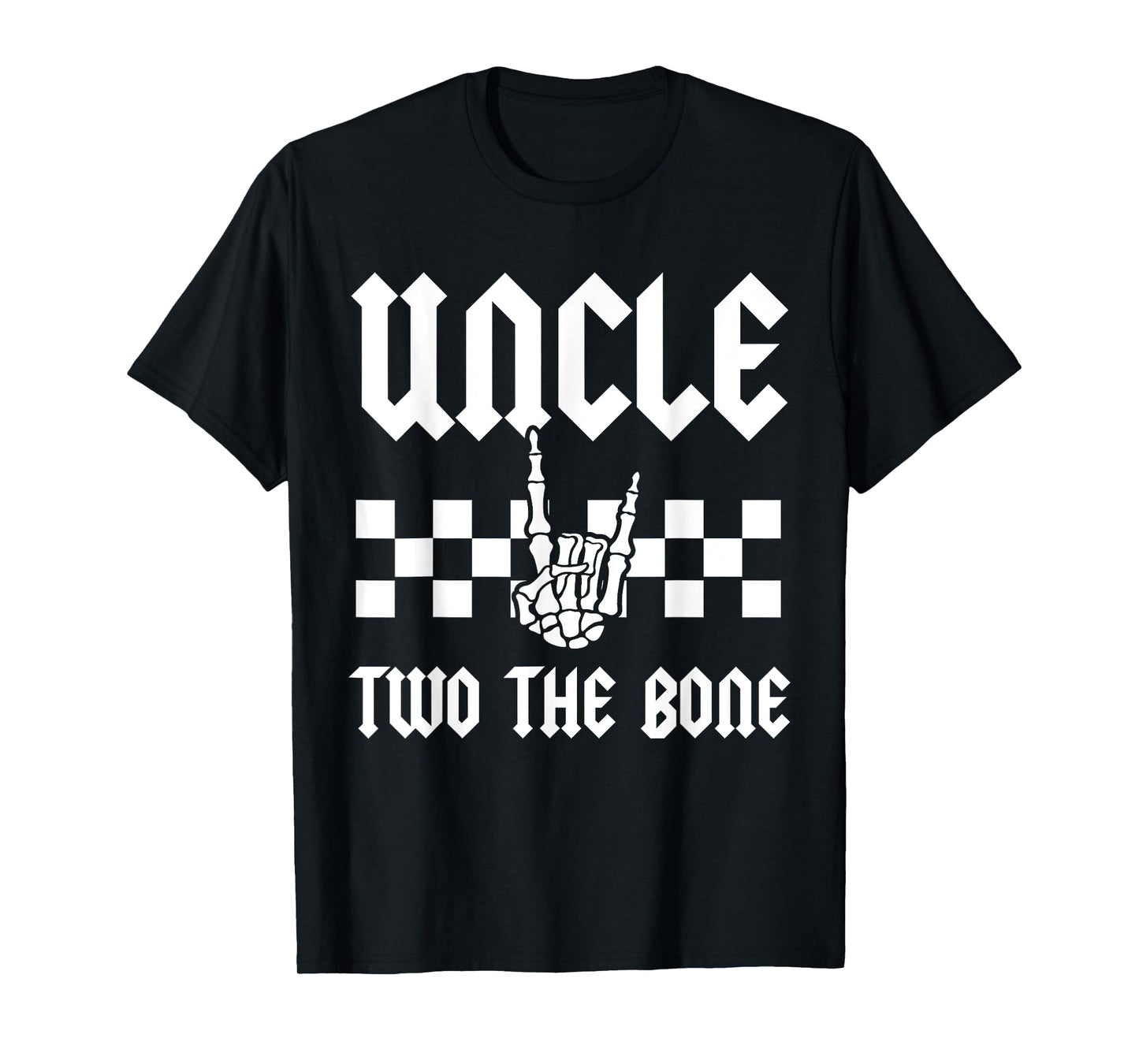Uncle Two The Bone Skeleton Hand 2nd Birthday Boy Girl T-Shirt