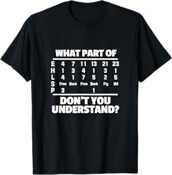 What is part of Don't You Understand? Swimming Swimmer Swimming T-Shirt