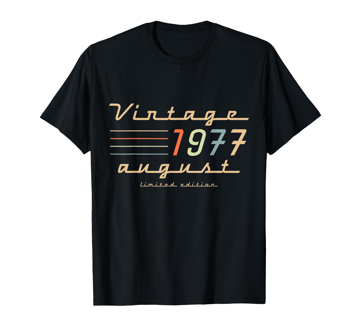 48th Birthday Gifts For Men August 1977 48 Year Old Bday T-Shirt