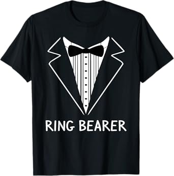 Ring Bearer Wedding Tux Bachelor Ceremony Groom T-Shirt T-Shirt