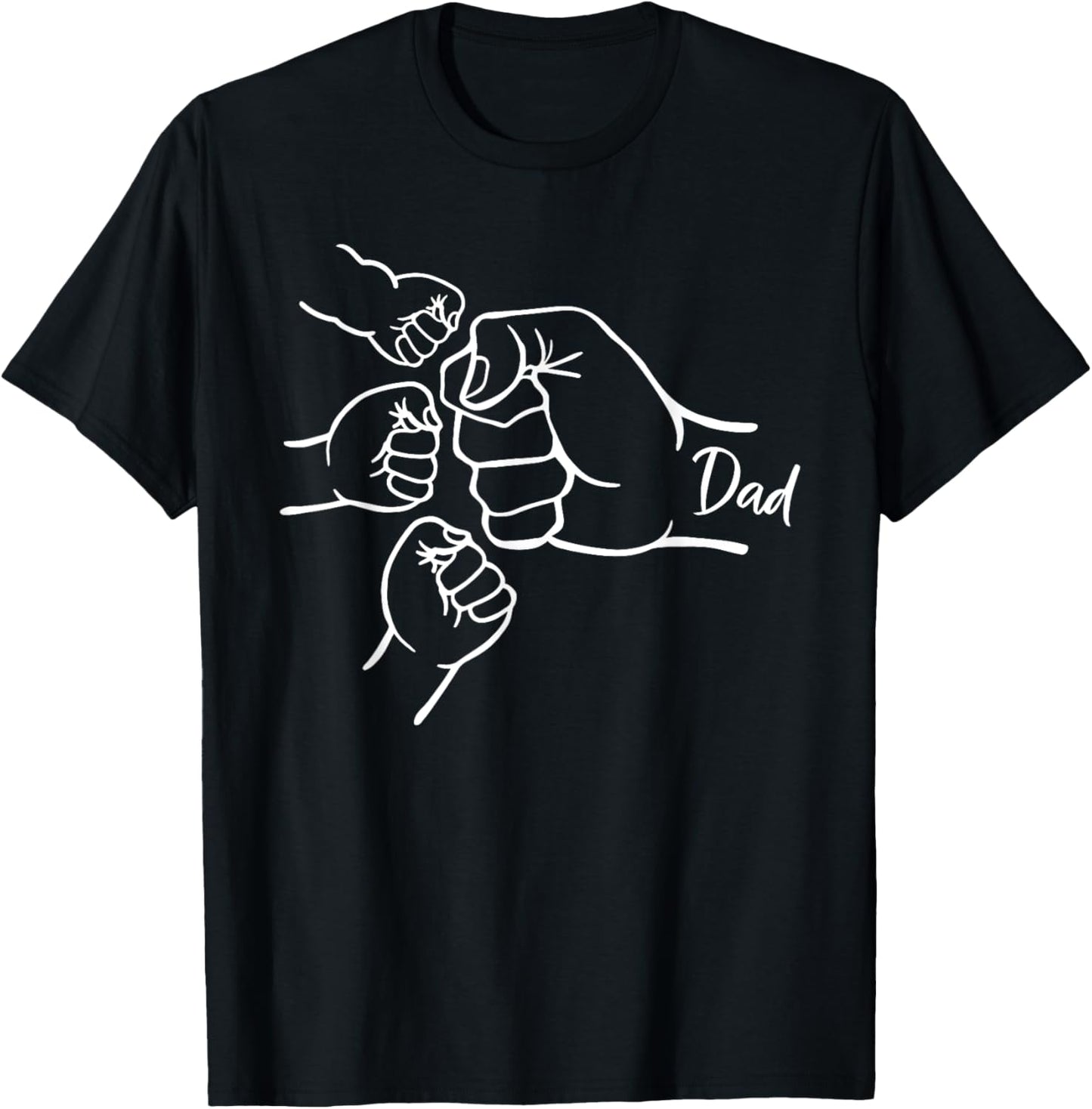 Fist Bump Dad Of Three Father Of 3 Daddy Happy Father's Day T-Shirt