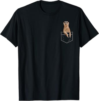 Cool Meerkat Art For Men Women Pocket Animal Meerkat Lovers T-Shirt