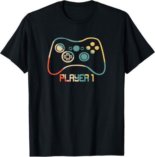 Matching Gamer tee for Dad, Mom & kids Player 1,2,3 T-Shirt