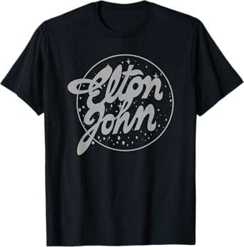 Elton John Official Vintage Tour Logo T-Shirt