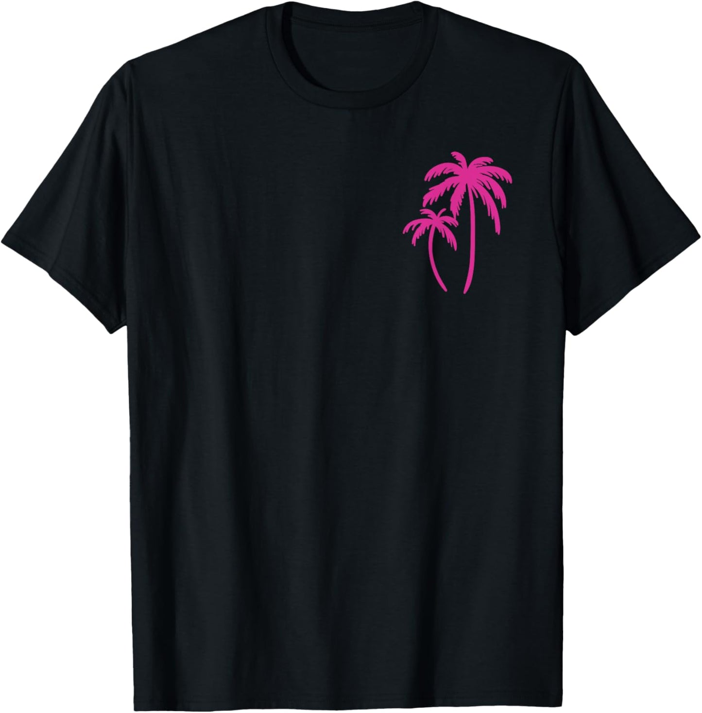 Pink Pocket Palm Tree Cute Hawaiian Summer Vacation Gift T-Shirt